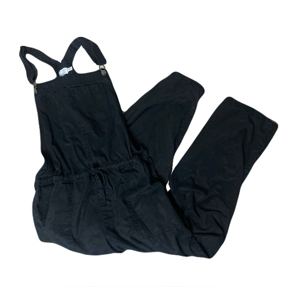 Time and Tru Black Full Length Overalls Drawstring Waist Women’s XL 16-18 - Picture 1 of 3